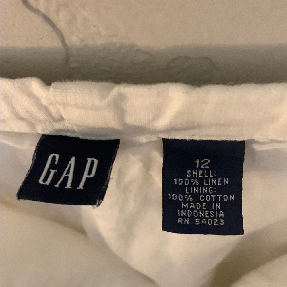 Gap White Linen Drawstring Pants - image 2